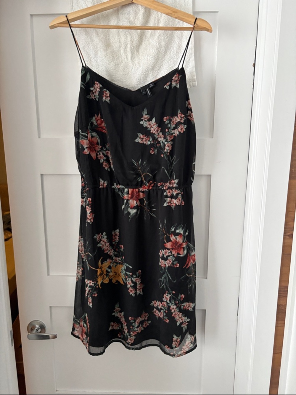 Vero Moda Black Floral Slip Dress